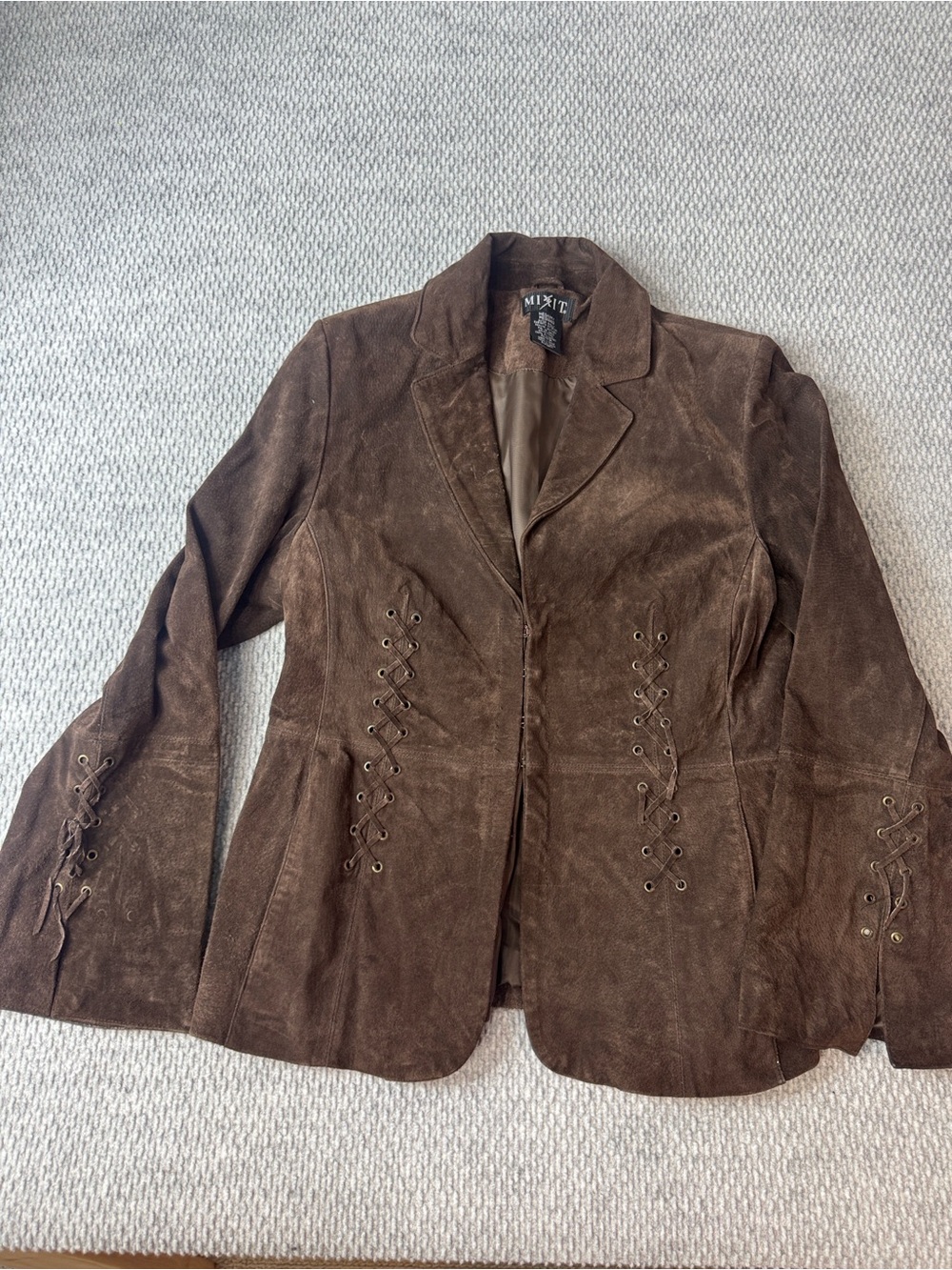 Mixit Suede Jacket Sz M Brown